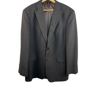 Brooks Brothers 346 Men’s Gray Pinstripe Wool Stretch Suit Jacket Blazer 43L